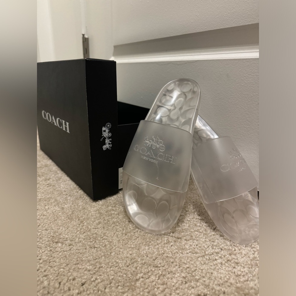 Coach Ulyssa Rubber Slide- Clear Women’s Size 8